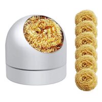 Set zum Reinigen von Lötkolben und Spitzen, inkl. Messing-Spitzenreiniger Halter, 6 Messing-Spitzenreiniger Kugeln, 2 Blechschaber und 6 Lötspitzen Reinigungsschwamm