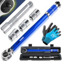 Drehmoment-Schlüssel Set 6-teilig, 40-210Nm, 1/2' CV, inkl. Stecknüsse und Verlängerung