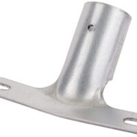 Metall-Stielhalter für Besenstiele bis ø 28 mm, Schraubhalter für Besen mit silberner Farbe und robustem Metallbau