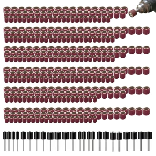 Schleiftrommel-Set mit 376 Teilen und 24 Schleiftrommel-Mandrels für Dremel-Rotationswerkzeuge