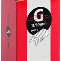 Novus Flachdrahtklammern für Hammertacker 10 mm, 5000 Klammern vom Typ G 11/10, aus verzinktem Stahldraht. Hochwertige Befestigungsklammern mit optimaler Rostschutzfähigkeit.