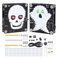 Halloween-Lichtset mit Skelett-Muster und Gruselgeräuschen, leicht zu installieren und ideal für Anfänger