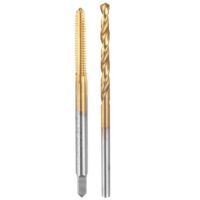 Professionelles Gewindeschraubhahn- und Bohrer-Set mit Titanbeschichtung für Heimwerker und Handwerker, geeignet für verschiedene Materialien wie Gusseisen, Aluminium, Edelstahl und mehr.