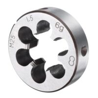 Quarkzmann Runde Gewindeschneidkluppe M25 x 1,5 Metrisches Gewinde Rechtsschneidendes Schneidkluppen aus Legiertem Werkzeugstahl für Gewindereparatur und Wartung