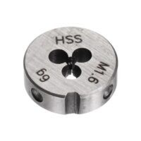 Hochwertiges Rundes Schneideisen für Metallbearbeitung mit Metrischem Gewinde M1,6 x 0,35 (Rechtsgewinde) und Hochgeschwindigkeitsstahl (HSS)