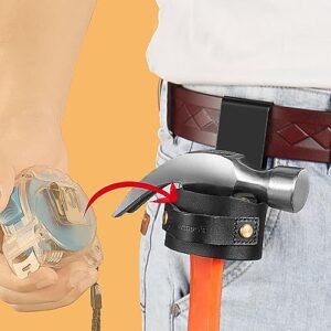 Praktischer Werkzeuggürtel für Hammer, Axthalter und Maßbandhalter mit Echtleder und Schlaufe