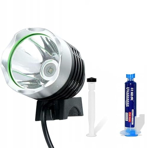 Rosfix Set Soldermaske Blau 10 ml mit Applikator und UV-Lampe - perfekt für PCB-Reparatur, nicht leitend, UV-härtend, 365 nm, Zubehör für Leiterplattentätigkeit