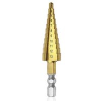 Stufenbohrer Cutter mit Titanbeschichtung, HSS 6,35mm Sechskantschaft für Elektrowerkzeuge, geeignet für Holz und Kunststoff