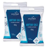 2 x SALPINA Auftausalz 10kg im Sack (20kg) | hochwirksames und schnellwirkendes Streusalz für Winterdienst, Schnee und Eis entfernen, biologisch abbaubar, hochwertiges Salz mit 99.6% NaCl