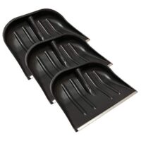 3x Schneeschieber Schneeschaufel, Schwarz, 45cmx35cm, mit Schiebekante aus Aluprofil