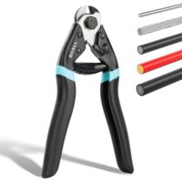 Drahtseilschneider, Kabelschneider, Drahtschneider mit CrV-Stahl-Klingen, schneidet bis 4.8mm, ideal für Fahrrad, Elektro und Reparaturen