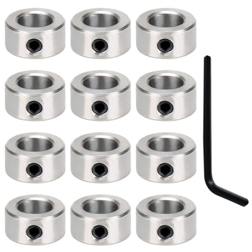 12 Stück Sicherungsring 8mm, Klemmring, Stahl Stellringe, Tiefenanschlagringe, Gewindesicherungsring T8 für CNC-Teile