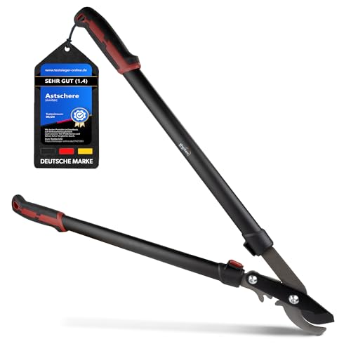 Hochwertige Bypass Getriebeastschere SG-20 für frisches Holz mit scharfer Klinge aus Kohlenstoffstahl und ergonomischem Kunststoffgriff.