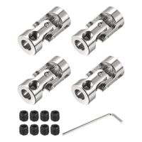 Drehbare Kreuzgelenk Wellenkupplung für RC-Modelle, 4 Stück, Drehmomentübertragung, galvanische Oberfläche, robust und langlebig
