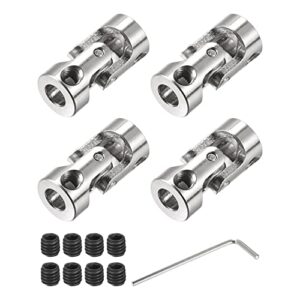 Drehbare Kreuzgelenk Wellenkupplung für RC-Modelle, 4 Stück, Drehmomentübertragung, galvanische Oberfläche, robust und langlebig