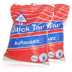Hochwertiges Streusalz Kornklasse M, 2 x 10 kg Auftausalz für professionellen Einsatz in Streuwagen, langfristig wirksam und schnell tätig