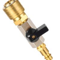 Druckluftverteiler, schnelle Schnellwechselkupplung, Messing Druckluft Verteiler NW 7.2 Luftweiche Luftfüllventil mit Tülle 7.2 NW Kugelhahn Absperrhahn für professionelle Anwendungen