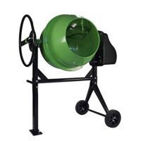 Betonmischer mit 140 Litern Fassungsvermögen und 550 Watt Drehzahl, langlebig und robust, ideal für Zement, Mörtel, Gips und Saatgut