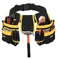 Einsetzbar von jedem Handwerker, perfekter Werkzeuggürtel für Bauarbeiter, Tischler, Elektriker und Klempner mit 26 vielseitigen Taschen