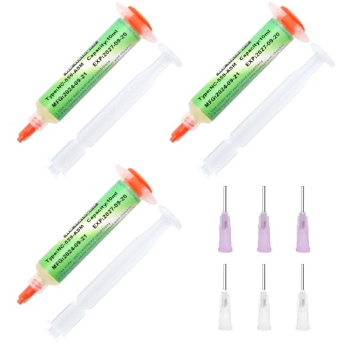 ZOCONE 3 Stück Flussmittel Löten, 30ML Bleifreie Soldering Flux Paste ohne Reinigung von Kolophonium für professionelle Elektronik-Reparaturen