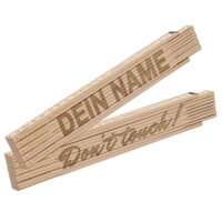 Ein 2 Meter Zollstock mit Gravur, ideal für den Heimwerker, individuell beschriftet durch CO² Laser, perfektes Geschenk zum Einzug oder Geburtstag