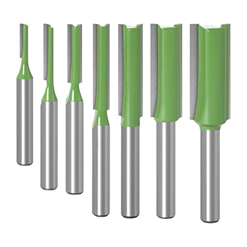 7-teiliges Set aus Fräsern für Oberfräse, Legierung Nutfräser mit 6mm Schaft für Holzschneiden und DIY-Holzbearbeitung