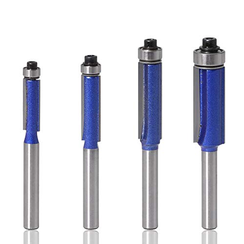BIGP 4 Stücke Hartmetallfräser für Holzbearbeitung, robust und langlebig, ideal für CNC-Routern und Hand-Routern