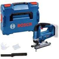 Bosch Professional 18V System Akku Stichsäge GST 18V-125 B mit Bügelhandgriff und Neigungsschnitte bis 45 Grad in L-BOXX für Heimwerker und Profis