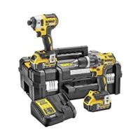 DEWALT DCK266P2T-GB XR Kombi Bohrmaschine und Schlagschrauber Brushless Kit in TSTAK Box, 1W, 18V, Gelb/Schwarz