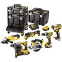 DeWalt 18V Lithium-Ion Power Tool Set mit 5A - komplettes Werkzeugset für den Heimwerker, hohe Qualität und Präzision, lang anhaltender Akku-Betrieb