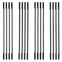 Dekupieraugeblätter 16-teilig, Feinschnitt Laubsägeblätter, Dekupiersäge Sägeblätter mit Stift, für Holz, Kunststoff, Schaumstoff und Weichmetalle