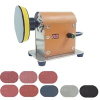Elektrische Harz Poliermaschine, justierbare Geschwindigkeit und Low Noise Harz Schleifen und Polieren Kit mit 32 PCS Schleifpapier Blättern für Holz, Juwel, Kunststoff und Metall Polieren, DIY Handwerk