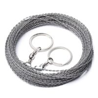 Handgezeichnete Seilsäge im Freien, 304 Edelstahl Drahtsäge für Camping und Holzbearbeitung, super feiner Handdraht DUO ER (Blade Länge: 5m)