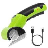 Elektrischer Kartonschneider mit Sicherheitsschalter und LED-Leuchte für präzises Schneiden von Pappe, Stoff, Teppich, Leder und Filz