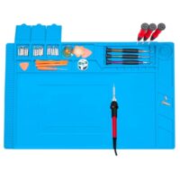 Magnetische Lötmatte, 500°C Hitzebeständig Reparaturmatte, 45 x 30 cm Lötmatte Antistatische Reparatur Matte Soldering Mat für die Reparatur von Uhren, Telefonen und Laptops
