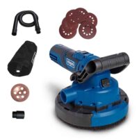 Professionelles 3-in-1-Wand-, Boden- und Deckenbearbeitungssystem für Trockenbauwerkstoffe, Holz und Kleberückschläge mit 1050 W Motor und variabler Drehzahl