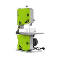 Sichere und zuverlässige Bandsäge mit 250 Watt-Motor Leistung. Höhenverstellbare Sägeblattführung für sicheren Gebrauch und werkstückangepasste Arbeit.