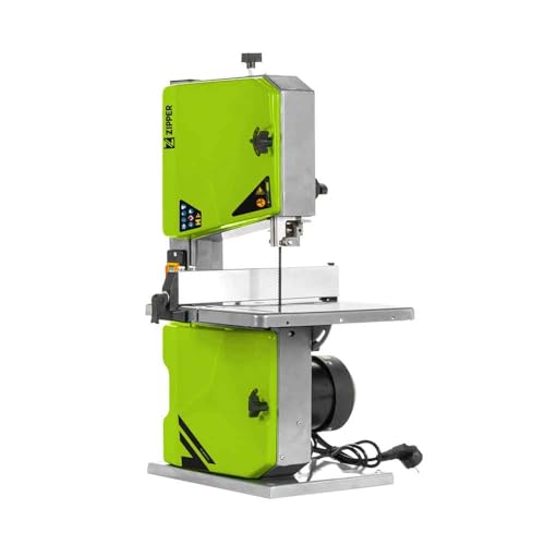 Sichere und zuverlässige Bandsäge mit 250 Watt-Motor Leistung. Höhenverstellbare Sägeblattführung für sicheren Gebrauch und werkstückangepasste Arbeit.