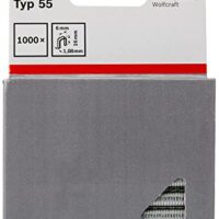 Bosch Professional 1000x Schmalrückenklammer Typ 55 - Professionelle Schmalrückenklammer für Textilien, Karton und Folien