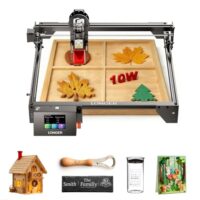 Professionelle Lasermaschine für Holz, Glas, Acryl und Metall mit Farb-Touchscreen und 4 in 1 Offline-Betrieb