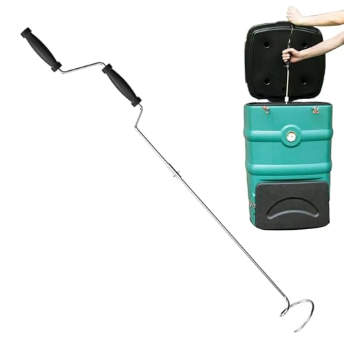 Manueller Kompostbelüfter aus Edelstahl, rostfrei und leicht zu bedienen, ideal für die Belüftung von Komposthaufen