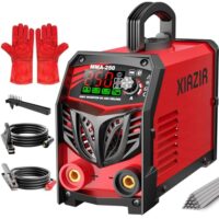250A Elektroden schweißgerät 220V ARC Stick Welder mit LED-Display, tragbarer IGBT Inverter mit Hot Start, Arc Force & Anti-Stick, Komplettset für Heimwerker, Werkstatt & Landwirtschaft