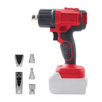 Akku-Heißluftpistole für Milwaukee 18V Akku, Temperatur bis 550°C und LCD-Display zum Basteln, Schrumpfen von PVC und Farbabisolieren