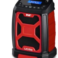 Baustellenradio mit Akku, tragbares DAB+/FM Radio und Bluetooth Lautsprecher für Baustelle oder Camping