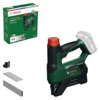 Bosch 18V System Akku-Tacker/Nagler AdvancedTacker 18V-25, leistungsstarkes 2-in-1-Klammern und Nageln, inklusive Klammern, Nägeln, Abstandshalter und Drahtführungskappe