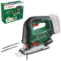 Bosch Akku-Stichsäge AdvancedSaw 18V-140, bürstenloser Motor, Pendelhub, drei Sägeblätter, Schnitttiefe Holz/Stahl/Alu 140 mm / 10 mm / 20 mm, 3-in-1 Werkzeug