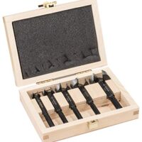 Bosch Professional 5tlg. Forstnerbohrer Set für Holzbearbeitung mit verschiedenen Bohrern und einer Bohrmaschine