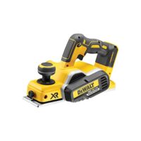 DEWALT DCP580N 18 V XR Li-ion Brushless Cordless Planer, gelber Motorplaner mit dem Namen DEWALT auf einem weißen Hintergrund.