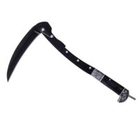 Faltbares Werkzeug für den Garten, klappbare Sichelsense mit Scheide, leicht zu tragen und verwenden, ideal für die Ernte von Pflanzen und Rasenpflege, geeignet als Geschenk für Männer, schwarze Beschichtung