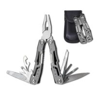 LEVADA PLUS Multitool 14-in-1 mit Zange, Messer, Schraubendreher, Flaschenöffner und Nylonetui – Kompaktes und Robustes Multifunktionswerkzeug für Camping, Outdoor, Notfälle und Heimgebrauch